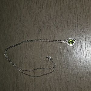 August peridot birthstone necklace